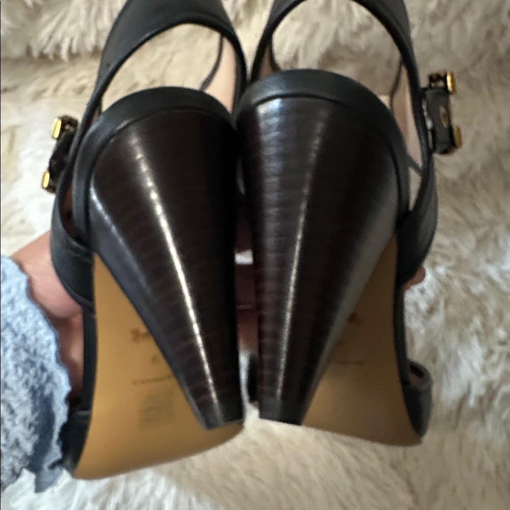 New!! Coach Wren Leather Black Women's Heels - Picture 8 of 9